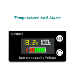 Aku mahu indikaator DC 8V-100V pliihape liitium LiFePO4 auto mootorratta voltmeeter Pingem&otilde;&otilde;dik 12V 24V 48V 72V