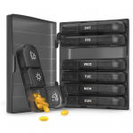 Vastupidav pillide hoiukarp, suured lahtrid, mugav 7-p&auml;evane &uuml;mbristabletikonteiner