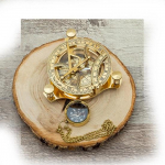 Messingist Golden Sun, Kellakompass Vintage Nautical p&auml;ikesekella kompass 10,16 cm
