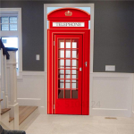 3D-tapeet, isekleepuv uksesein, eemaldatav vin&uuml;&uuml;list kodukaunistus, kunstikleebis Puidust maastik Seinaplakat Kleebised Porte deursticker 77x200cm