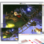 5D DIY j&otilde;ulupuu J&otilde;uluvana lumememm ristpistes kivikivid Teemantjoonistus Tikand Mosaiik Kodukaunistus Full Round 20X30CM