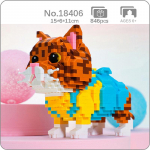 16406 Animal World P&auml;rsia kassi kassipoja kombinesoonid Pet Doll DIY Mini Teemantklotsid Tellised Ehitusm&auml;nguasi lastele karbita