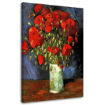 L&otilde;uendiprint Punaste moonidega vaas Van Gogh 40x60 punane