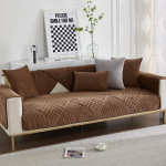 Paks pehme diivani kate Universaalne diivanite r&auml;tik libisemisvastane kombineeritud diivanipadja kate elutoa kaitsmiseks 110x240cm 1pcs tume kohvi v&auml;rv