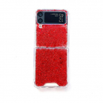Samsung Galaxy Z Flip 4 3 &uuml;mbrisele, l&auml;bipaistev s&auml;delev litter, l&auml;bipaistev p&otilde;rutuskindel k&otilde;va seljaga kate Samsung Z Flip4 Zflip3 kaanele For Samsung Z Flip 4 roheline