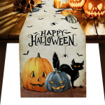 Halloweeni k&otilde;rvits must kass nahkhiire lauajooksja pulmapeokaunistus Laudlina j&otilde;ulus&ouml;&ouml;gilaua kaunistus lauakate 150x33cm