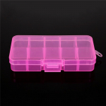 10 ruudustikuga plastkarp reguleeritava ehtepesaga naistele kaasaskantav r&otilde;ngaskarp Home Candy Medical 12.8x6.5x2.2cm roosa