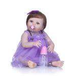 NPK 55 cm Reborn Baby Mudilane T&uuml;druk Printsess Nukk Elutruu V&auml;ga Pehme Silikoonist Nuku Vannim&auml;nguasi Blue Eyes