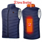 Meeste USB soojendusega vest 17 ala elektrilise soojendusega vest jope Meeste talve soe vest vest varrukateta puhvis meeste vesti jope XXXXL