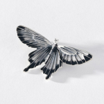 Pinkdudu korea vintage lilla liblikaspross naistele unisex romantiline isiksus, 2 v&auml;rvi putukapross, ehted PD1233 must