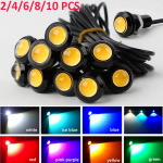 18MM Auto Kotkasilm DRL LED P&auml;evas&otilde;idutuled LED 12V Tagurdamis- Parkimissignaal Autode Lambid 10pcs soe valge v&auml;rv