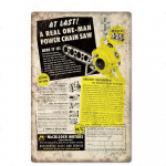 Kettsaag metallist silt tahvel Metal Vintage plekk-sildiga seinakaunistus meeskoopa dekoratiivplaadile 20x30cm