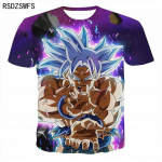 Uus multikas Harajuku T-s&auml;rk Suvine Meeste Mood vabaaja 3D Printimine Goku Anime Suvemood l&uuml;hikeste varrukatega top XL