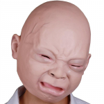 Naljakas lateksmask nuttev beebi &otilde;uduspeakate Realistlik tulnukas mask Kummitava maja salajase ruumi v&otilde;ltsmask One size