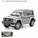 1/24 Scale Jeeps Wrangler Tank 300 Diecast automudeli m&auml;nguasi, tagasit&otilde;mmatav m&auml;nguasi koos heli ja valgusega lastele v&auml;ikelastele poistele t&uuml;drukutele m&otilde;eldud kingituste kollektsioon 1/24- 19.5x8.8x8.5cm h&otilde;be