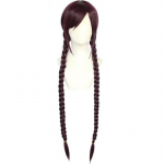 30-tollised Danganronpa Touko Fukawa Toko Tumelillad pikad punutised Cosplay kost&uuml;&uuml;m Dangan Ronpa kuumakindlad s&uuml;nteetilised juukseparukad 30inch lilla