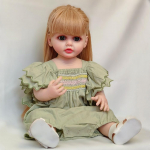 Realistlik, elutruu t&auml;issilikoonist kehaga reborn baby girl nukk 55 CM 22-tolline m&auml;nguasi printsess Bebe pruunide kuldsete juustega