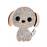 Blucome New Arrival Rhinestone Dog Pross Kutsikas Pin Lastele Naistele Armsad Vivd Loomaehted Kvaliteetsed kuld