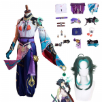 Xiao Cosplay kost&uuml;&uuml;m Anime Xiao kimono m&auml;ngu&uuml;likond, parukam&auml;ng Halloweeni kost&uuml;&uuml;mid meestele naistele L-(Suit+Wig)
