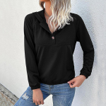 S&uuml;gisene naiste kampsun Patchwork kapuutsiga vabaaja kapuutsiga n&ouml;&ouml;biga sviiter S must