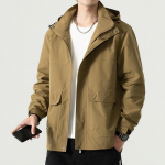 S&uuml;gisene uus meeste mitme taskuga v&auml;listingimustes veekindel vabaaja jope kapuutsiga tuulejope, lukuga suures suuruses mantel XL must