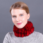 Naiste s&uuml;gistalvine pullover, soe kaelus, kaheotstarbeline Wai Rex k&uuml;&uuml;likukarva elastne kootud karusnahast kaelakattega sall One Size