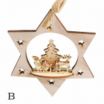 Lumehelbepuidust kaunistused Rustic Christmas Navidad Decoracion Navidad Adornos Weihnachten Deko B