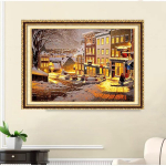 5D isetegemise teemantmaali lumestseen h&auml;maras Ristpistes komplekt Mosaiik Teemanttikandid Roos T&auml;isringi kandiline puur Kodukaunistus Round 40x50cm