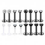 12-16 tk/partii roostevabast terasest huulelabret augustamise naastude komplekt Lengua Monroe barbelli huuler&otilde;ngas Tragus Cartilage Conch k&otilde;rva augustamine