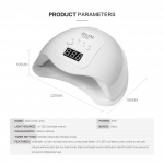 VANREESA SUN5 UV LED-k&uuml;&uuml;nekuivati, automaatse anduriga, LCD-ekraan, 48 LED-iga k&uuml;&uuml;nekuivatuslamp, manik&uuml;&uuml;rigeeli jaoks USB valge