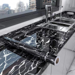 5-meetrine 3D marmorist tapeet ja tapeet seinakleebised PVC-vin&uuml;&uuml;list veekindel 3D isekleepuv tapeet seinalauale elutoa sisekujundusele