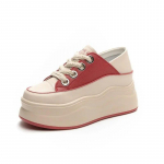 Fujin 6,5 cm ehtsast nahast naiste vabaaja k&otilde;rge kaubam&auml;rgiga naiste erinevat v&auml;rvi kiiluplatvormiga tossud paksud hingavad naiste kingad 34