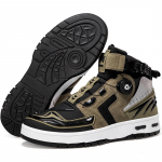 Four Seasons UNISEX mootorratta saapad, suured p&ouml;&ouml;rlevad nupud, nahast libisemisvastased kokkup&otilde;rkevastased mootorrattasaapad, meeste spordijalatsid 37 khaki