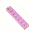 Plastikust pillikarp, kaasaskantav peen kolmev&auml;rviline plastik, 7-p&auml;evane v&auml;ikeste pillide ravimite s&auml;ilituskarp, ravimi eraldamine roosa