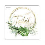 Green Plant WC-ukse kleebis Kuldse kirjaga eemaldatav isekleepuv veekindel PVC vannitoakaunistuskleebis Kodutarbed B