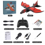 RC dinosauruslennuk EPP kulumisvastane vaht RC Glider 2,4G 2CH fikseeritud tiibadega lennuk g&uuml;roskoops&uuml;steemiga Dragon Plane kingituseks m&otilde;eldud m&auml;nguasjad lastele 1 battery punane
