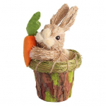 Lihav&otilde;ttej&auml;nku kujuke, pidulik t&ouml;&ouml;laua kaunistus loomakunst k&auml;sit&ouml;&ouml; &otilde;lgj&auml;nes nukk, hoides porgandipidu aia kodukaunistus A