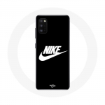 Coque pour Oppo A16 Nike Logo blanc fond Noir
