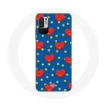 Coque pour Xiaomi Redmi Note 10 5G BTS Bangtan Gar&ccedil;ons BT21 TATA de V Fond Bleu