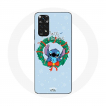 &Uuml;mbris Xiaomi Redmi Note 11 4G Stitch Snow Merry Christmas Blue jaoks