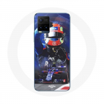 Coque pour Vivo Y21s 2021 / Y21 2021 Formule 1 Pierre Gasly Pilote automobile F1 Rouge Bleu