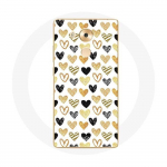 &Uuml;mbris Huawei Mate 8 abstraktse tekstuuriga taustaga s&uuml;damete jaoks, must kollane ja hall