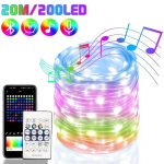 200LED 20M WS2812B RGBIC tuled, j&otilde;ulupuu tuled v&auml;ljas siseruumides, string tuled IP65 veekindel Bluetooth Fairy LED string 20M RGB light