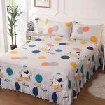 Uus libisemisvastane voodiseelik &uuml;heosaline/kolmeosaline voodikate madratsi kaitsekate libisemisvastane voodilina voodiseelik tolmukate 150x200Bed Skirt 1PC