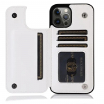 Luksuslik PU-nahast rahakoti&uuml;mbris iPhone'i 15 14 13 12 11 Pro Max SE X XR XS Max 8 7 6 6S Plus tugijala kaardihoidja pesa jaoks iPhone 15 Pro Max valge