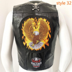 Euroopa Harley mootorrattavest Nahast vest s&otilde;idujakk Meeste nahast &otilde;lg Bio Green Magic tikandid m&auml;rgi disain XL