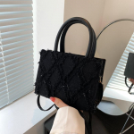 Yogodlns naiste v&auml;ike kandiline kott Teemantkujulise mustriga Raw Edge &otilde;lakott Moe trend Crossbody kott Naiste k&auml;ekott 20x9x16cm roosa