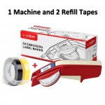 Cidy M1610 DIY k&auml;sitsi etiketiprinter 2-rullilise reljeefse lindiga Dymo Organizer Xpress 1610 reljeefse etiketivalmistaja masina jaoks 1 Machine and 2 Tape