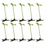 10 tk/komplekt Oadude juukseklambrid Loomingulised plastist taimsed juukseklambrid Peen t&ouml;&ouml;tlusega libisemisvastased t&uuml;drukute juuksen&otilde;elad Juuste aksessuaarid roheline