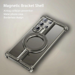 Luksuslik Magsafe magnetiline metallist raamideta telefoni&uuml;mbris Samsung Galaxy S24 Ultra 24 Plus alumiiniumsulamist metallist kate iPhone 15 14 13 12 Pro Max jaoks Samsung 24ultra kuld